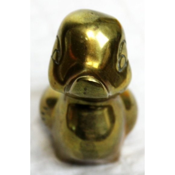 VTG 70s or 80s Solid Brass Duck Duckling Paperweight Figure Decor Small - Picture 9 of 10